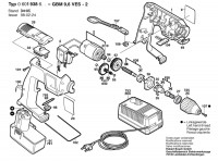 Bosch 0 601 938 6A2 GBM 9,6 VES-2 Cordless Drill 9.6 V / GB Spare Parts GBM9,6VES-2